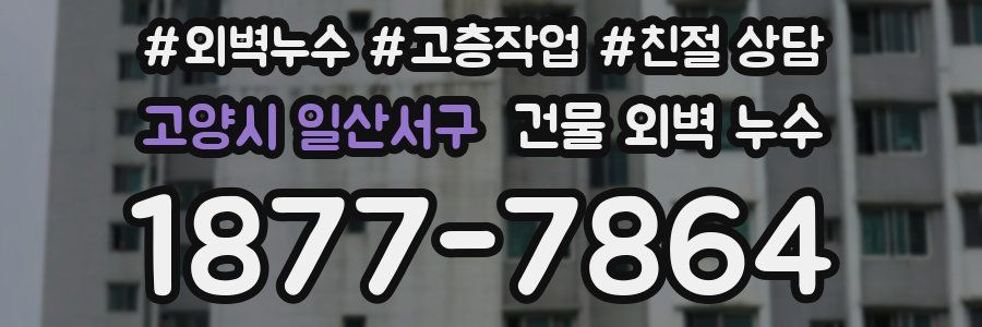 고양시 일산서구 건물 외벽 누수