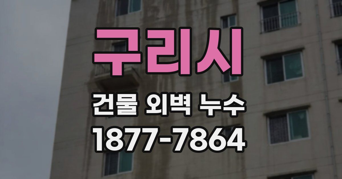 구리시 건물 외벽 누수
