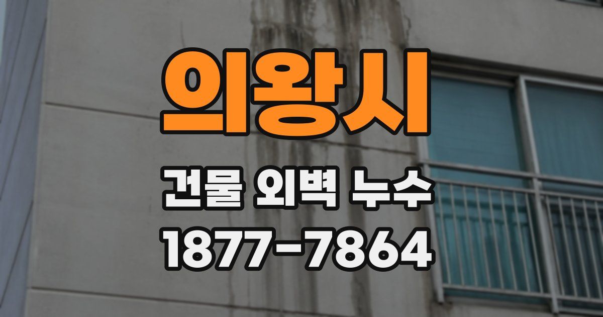 의왕시 건물 외벽 누수