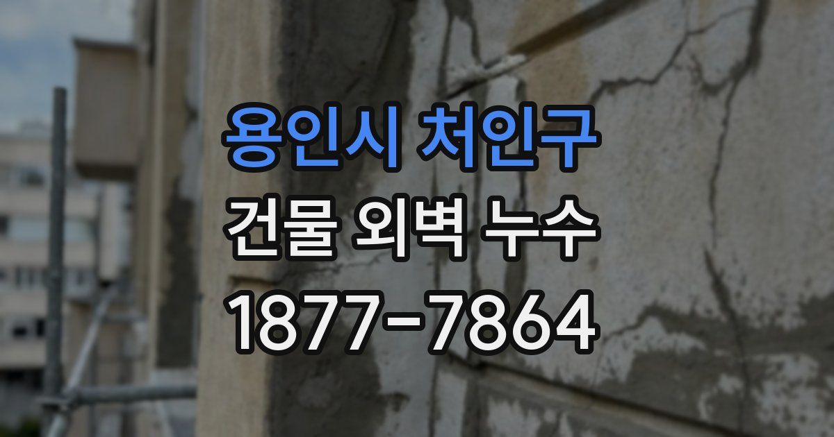 용인시 처인구 건물 외벽 누수
