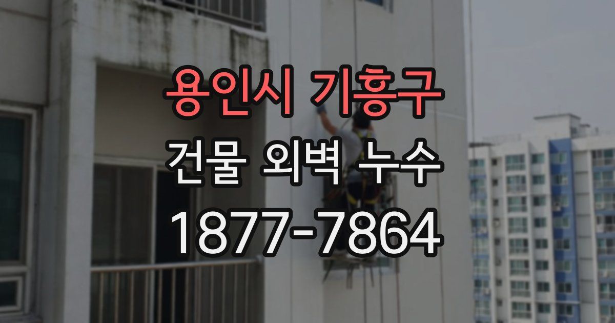 용인시 기흥구 건물 외벽 누수