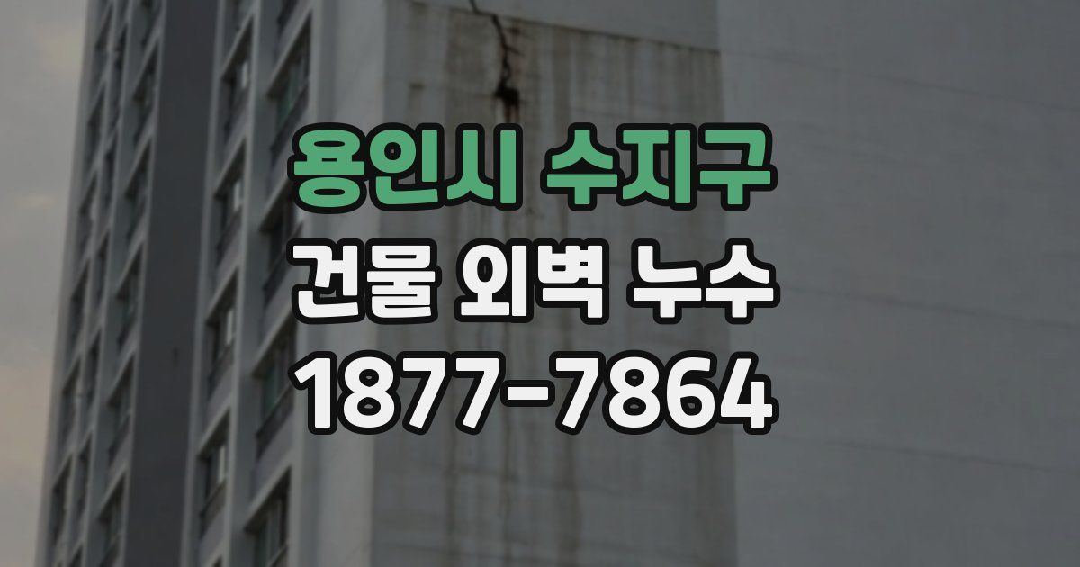 용인시 수지구 건물 외벽 누수