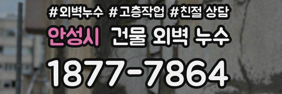 안성시 건물 외벽 누수