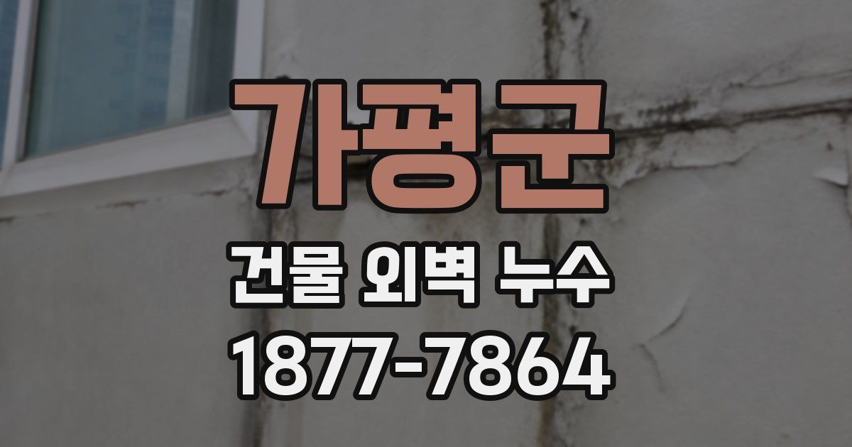 가평군 건물 외벽 누수