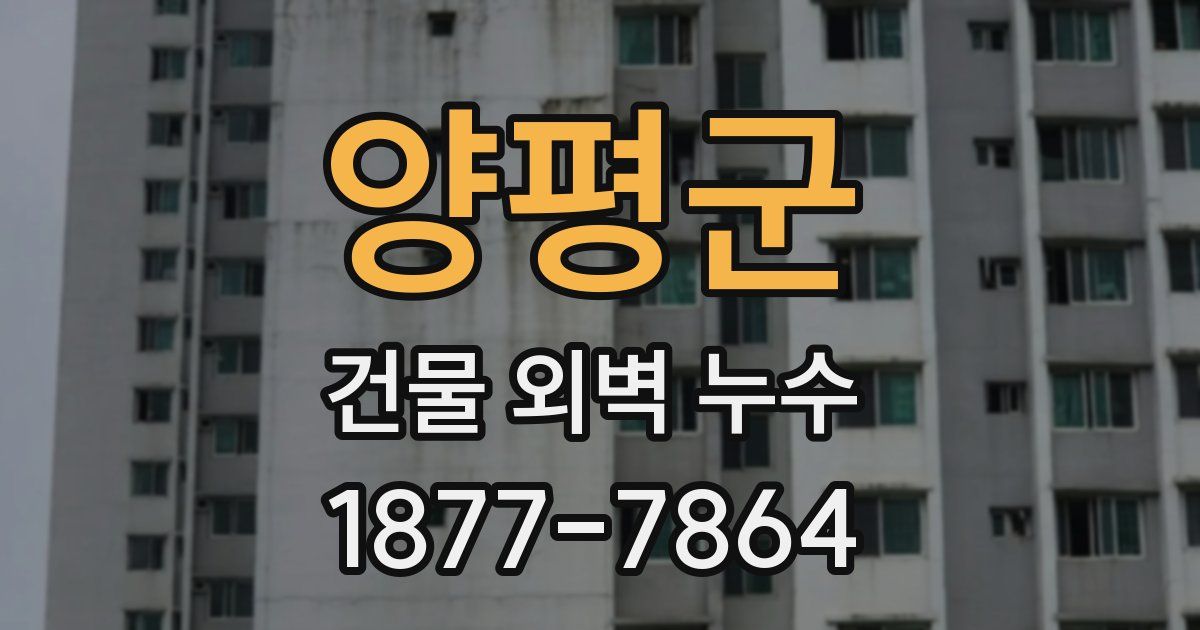 양평군 건물 외벽 누수