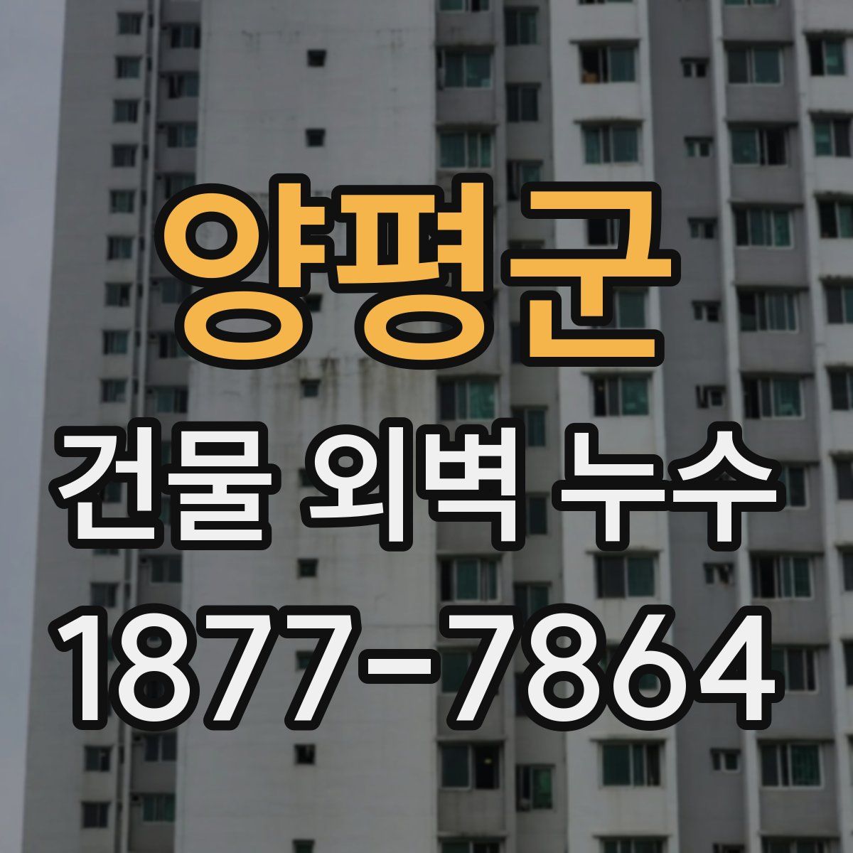 양평군 건물 외벽 누수