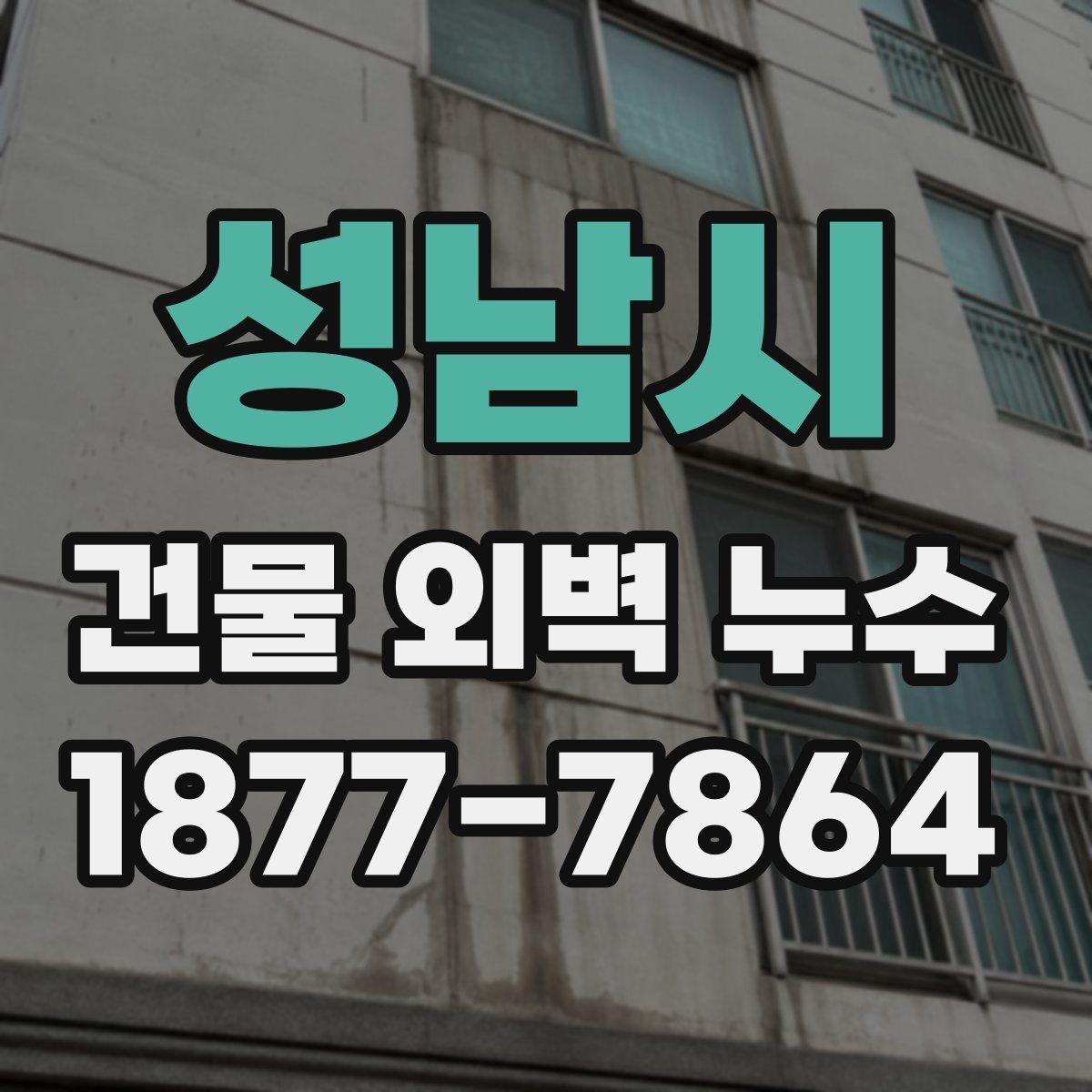 성남시 건물 외벽 누수