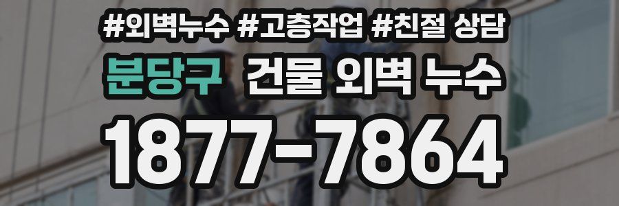 분당구 건물 외벽 누수