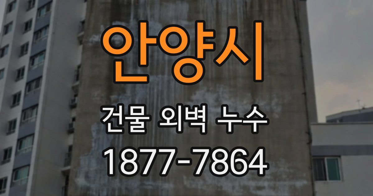 안양시 건물 외벽 누수