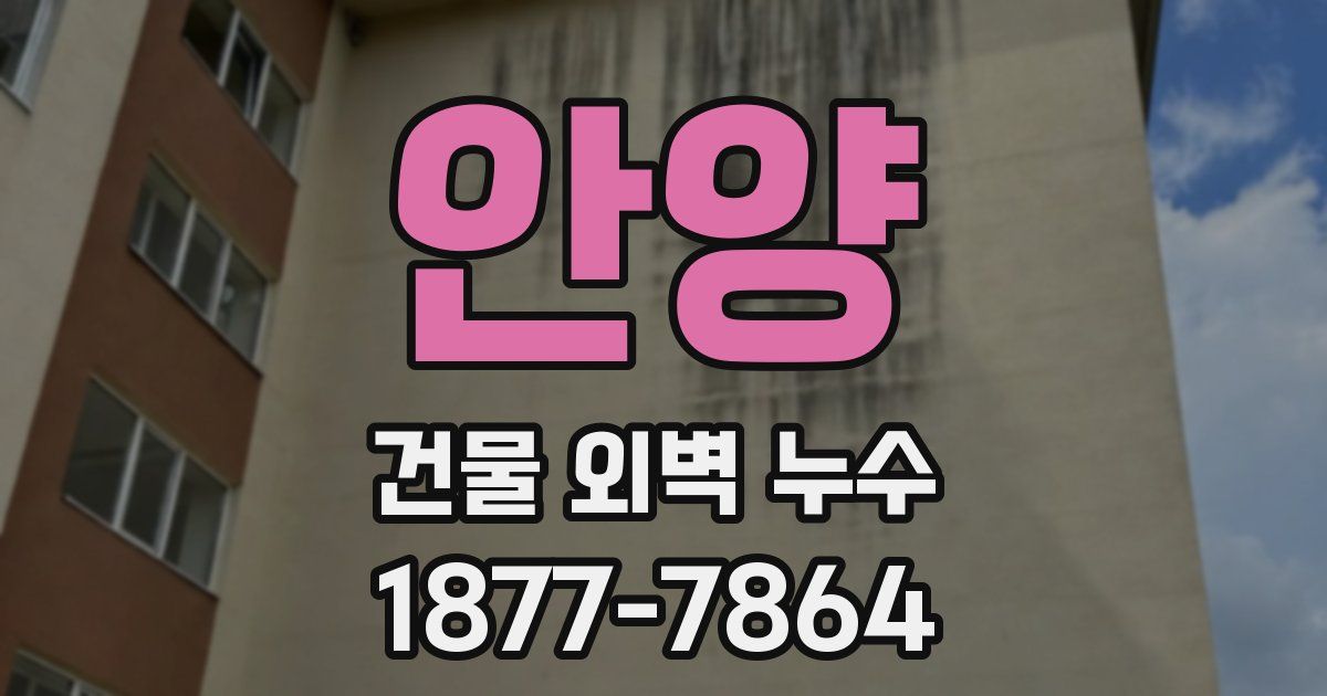 안양 건물 외벽 누수
