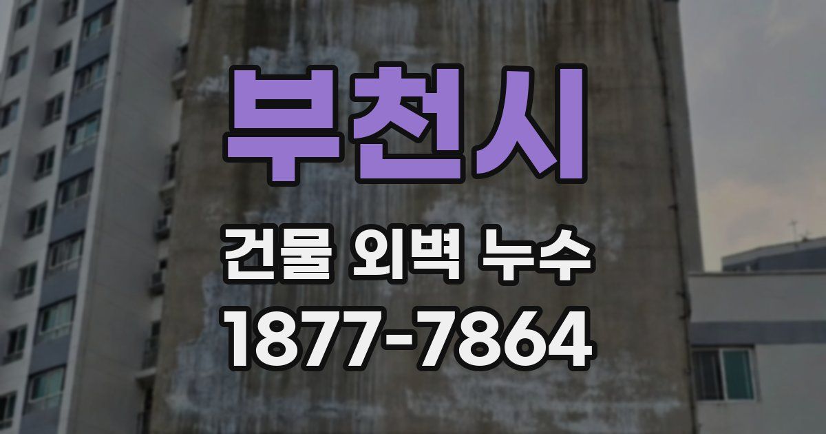 부천시 건물 외벽 누수
