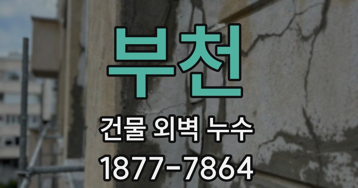 부천 건물 외벽 누수