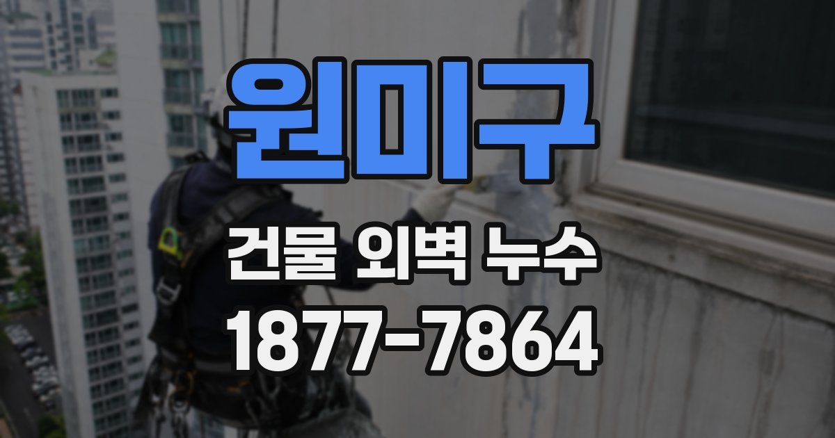 원미구 건물 외벽 누수