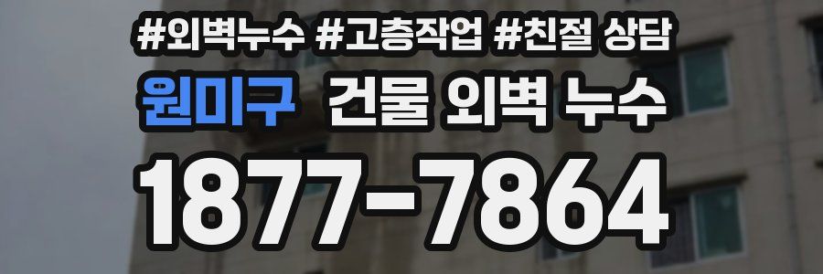 원미구 건물 외벽 누수