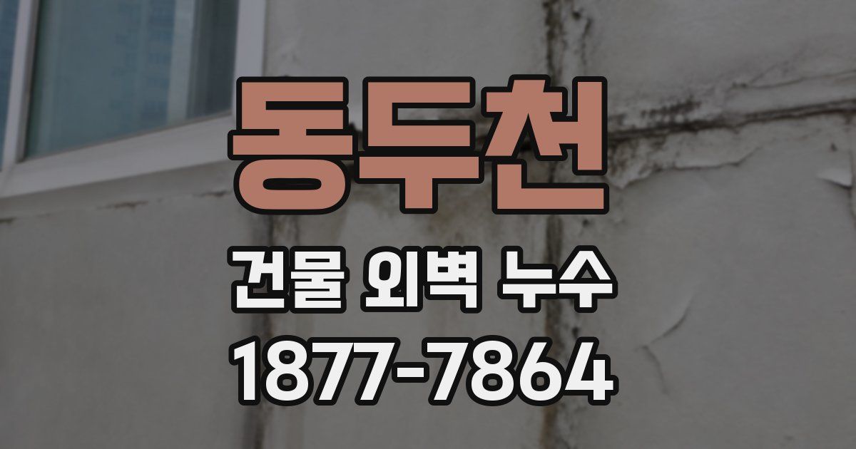 동두천 건물 외벽 누수