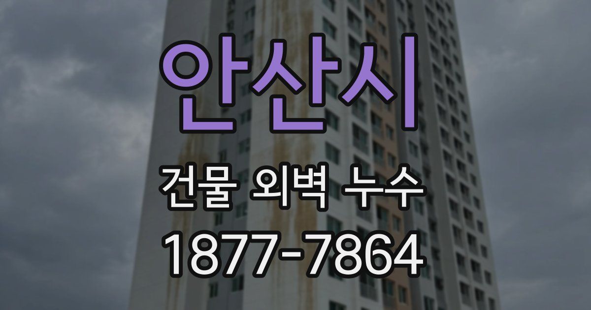 안산시 건물 외벽 누수