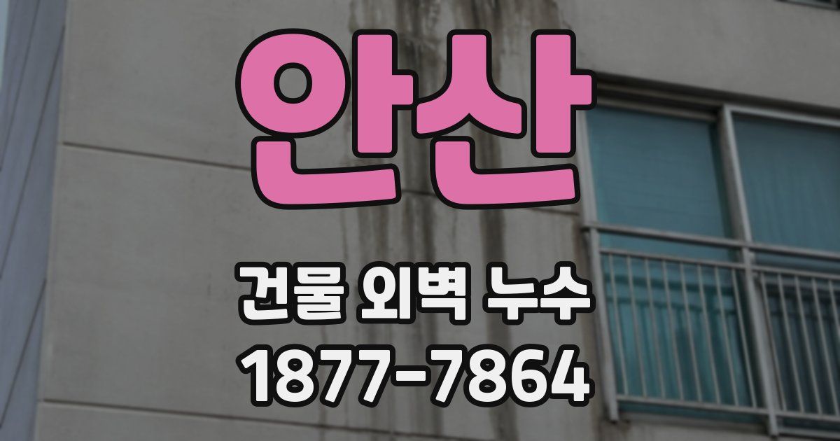 안산 건물 외벽 누수