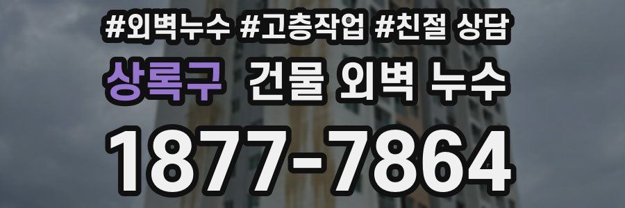 상록구 건물 외벽 누수