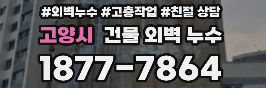 고양시 건물 외벽 누수