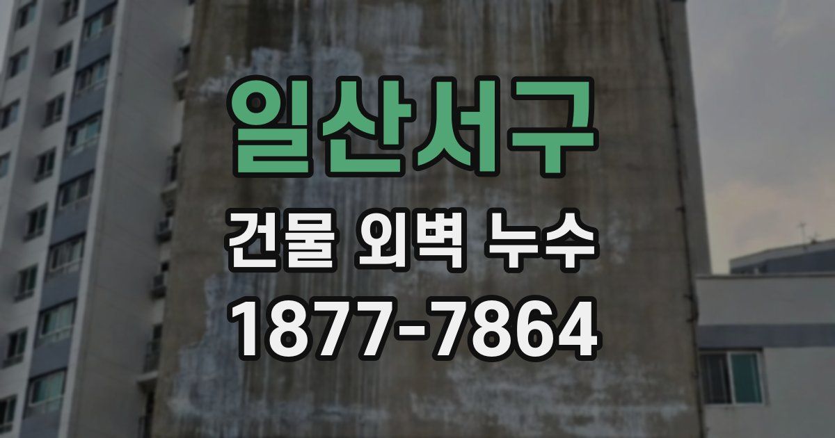 일산서구 건물 외벽 누수