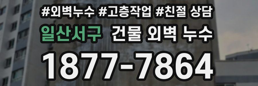 일산서구 건물 외벽 누수