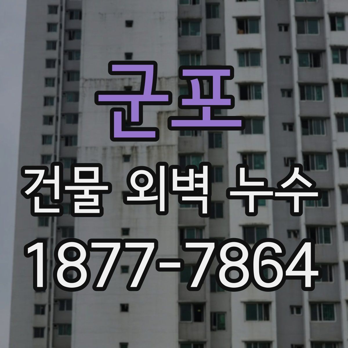 군포 건물 외벽 누수 발생 후 임시 조치 방법