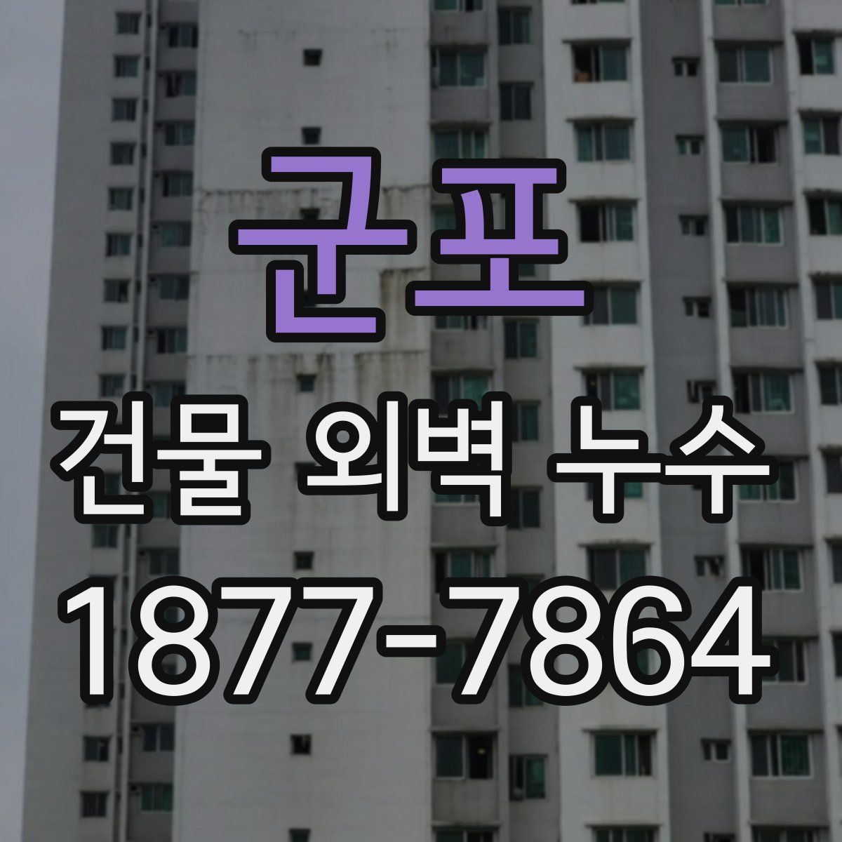 군포 건물 외벽 누수