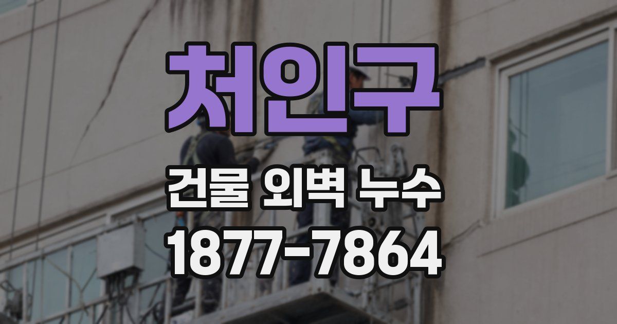 처인구 건물 외벽 누수