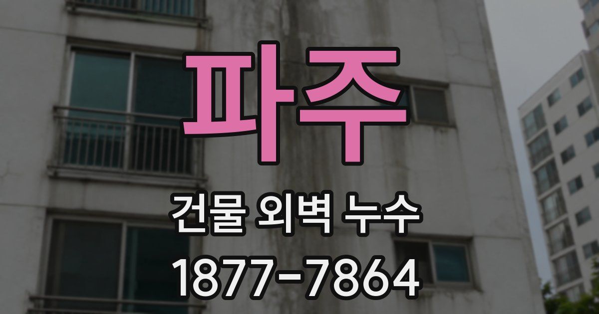파주 건물 외벽 누수