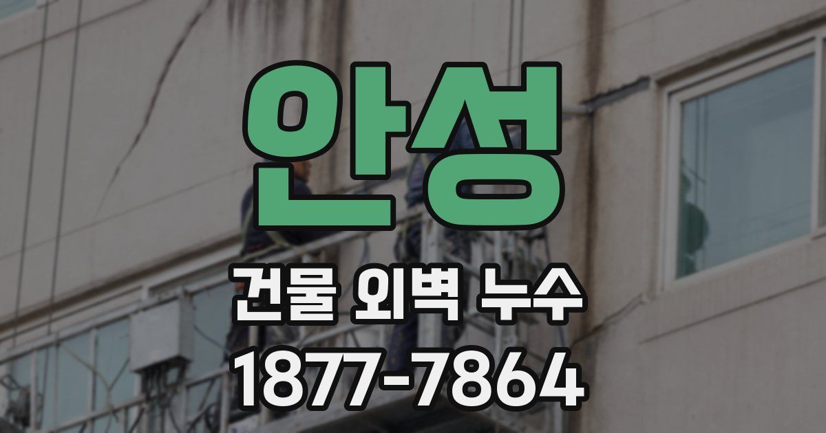 안성 건물 외벽 누수