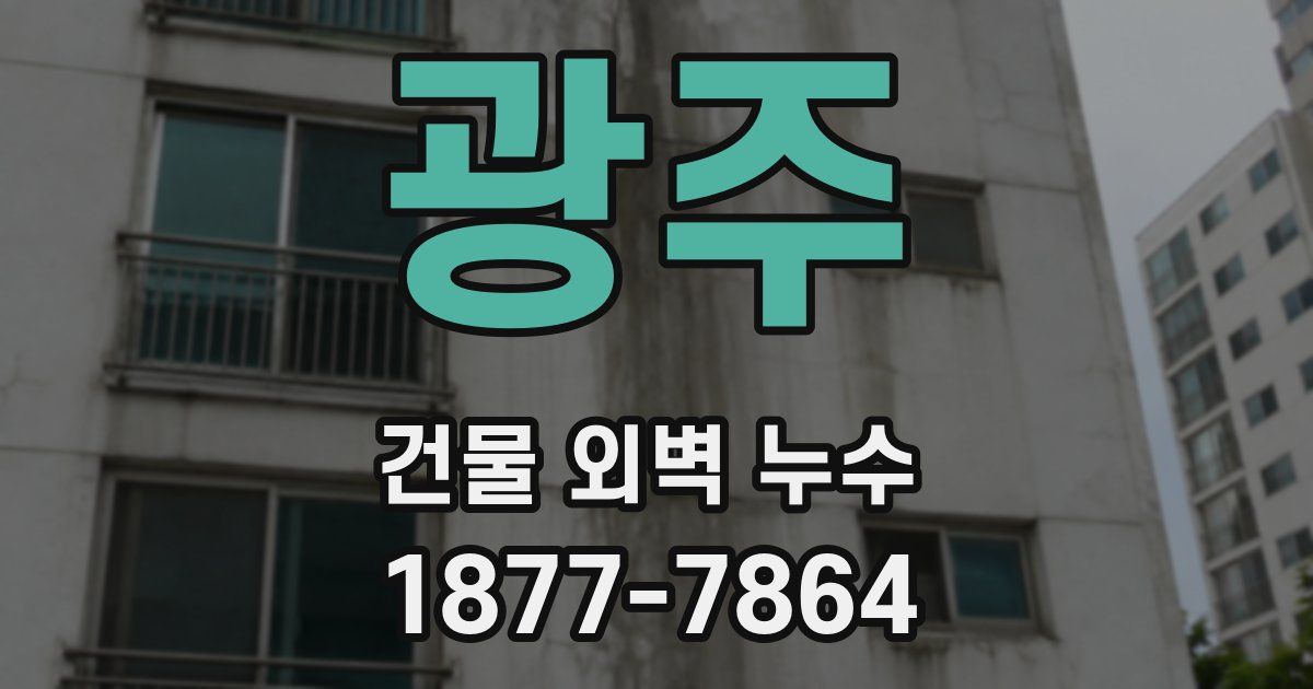 광주 건물 외벽 누수