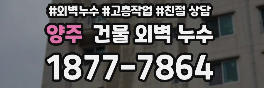 양주 건물 외벽 누수