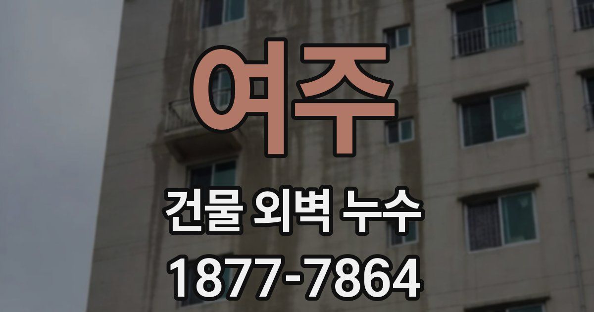 여주 건물 외벽 누수