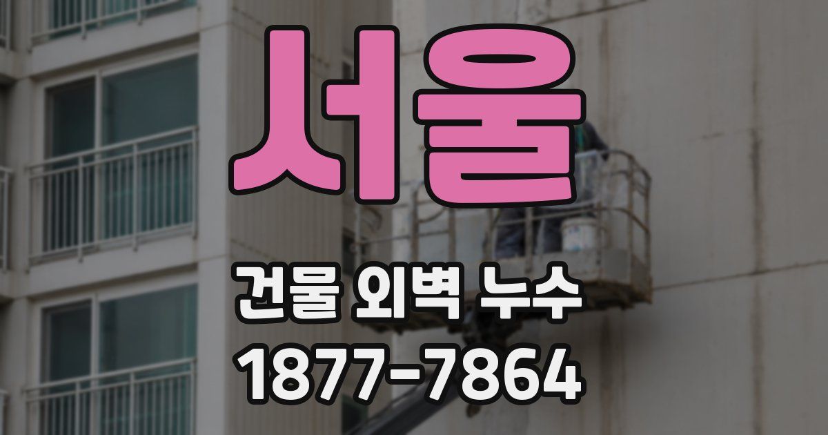 서울 건물 외벽 누수