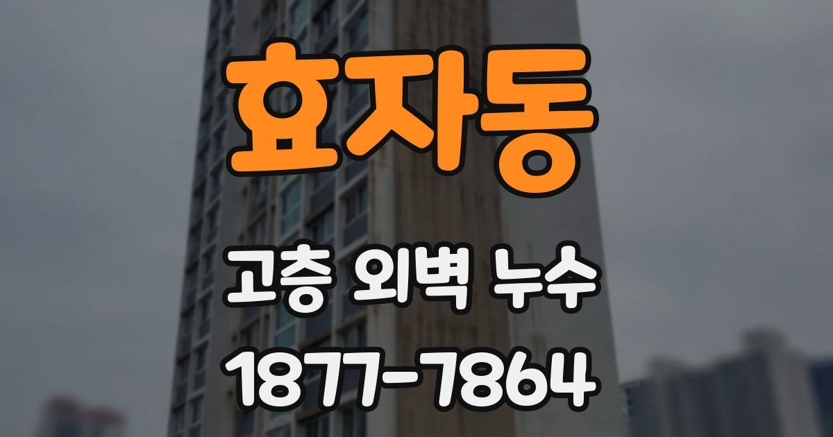 효자동 고층 외벽 누수