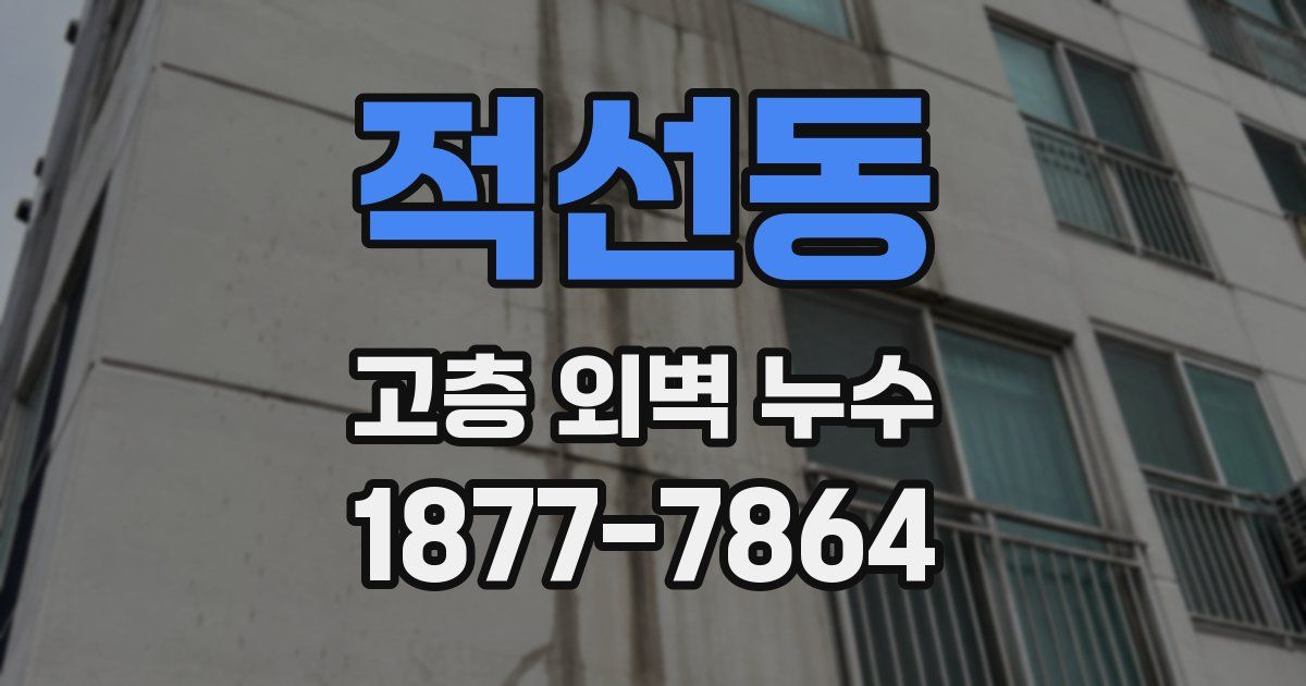 적선동 고층 외벽 누수