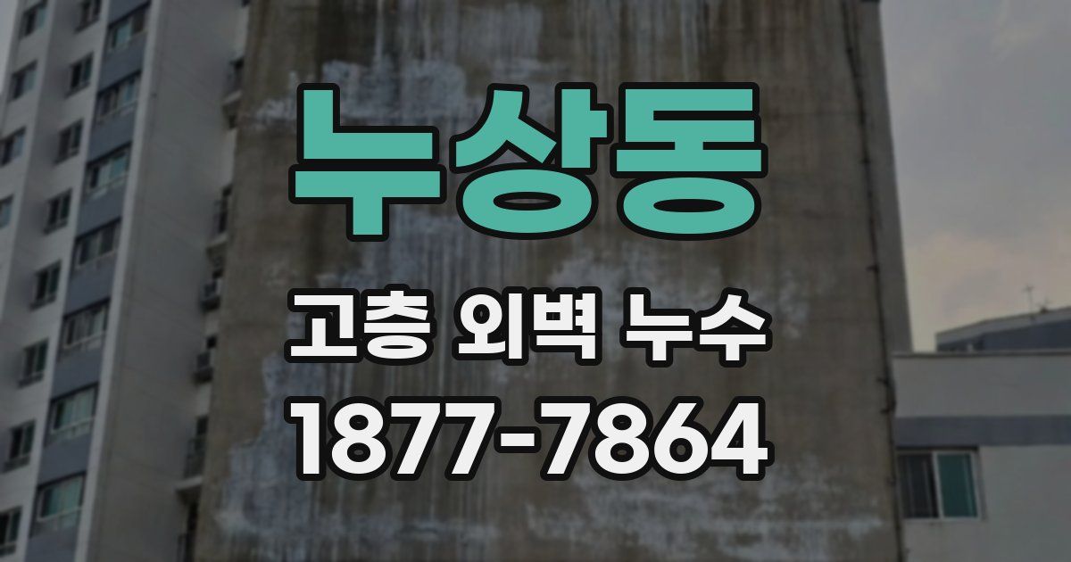 누상동 고층 외벽 누수