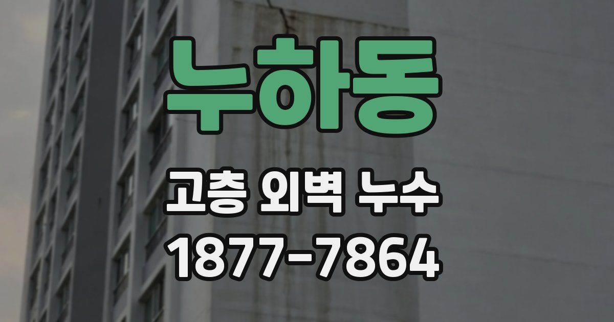 누하동 고층 외벽 누수