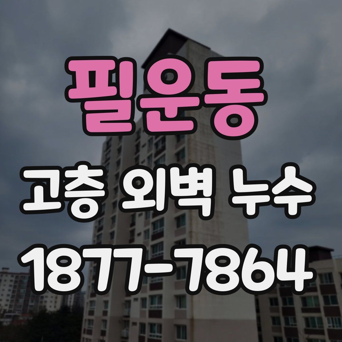 필운동 고층 외벽 누수 보수 시기 놓치면 생기는 문제