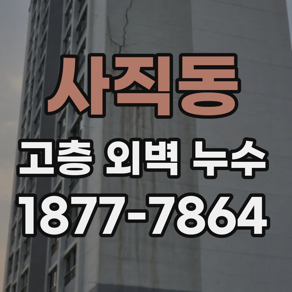 사직동 고층 외벽 누수