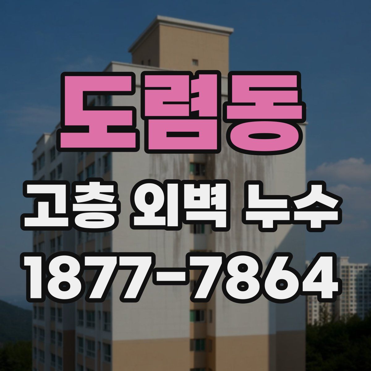 도렴동 고층 외벽 누수