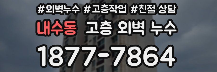 내수동 고층 외벽 누수