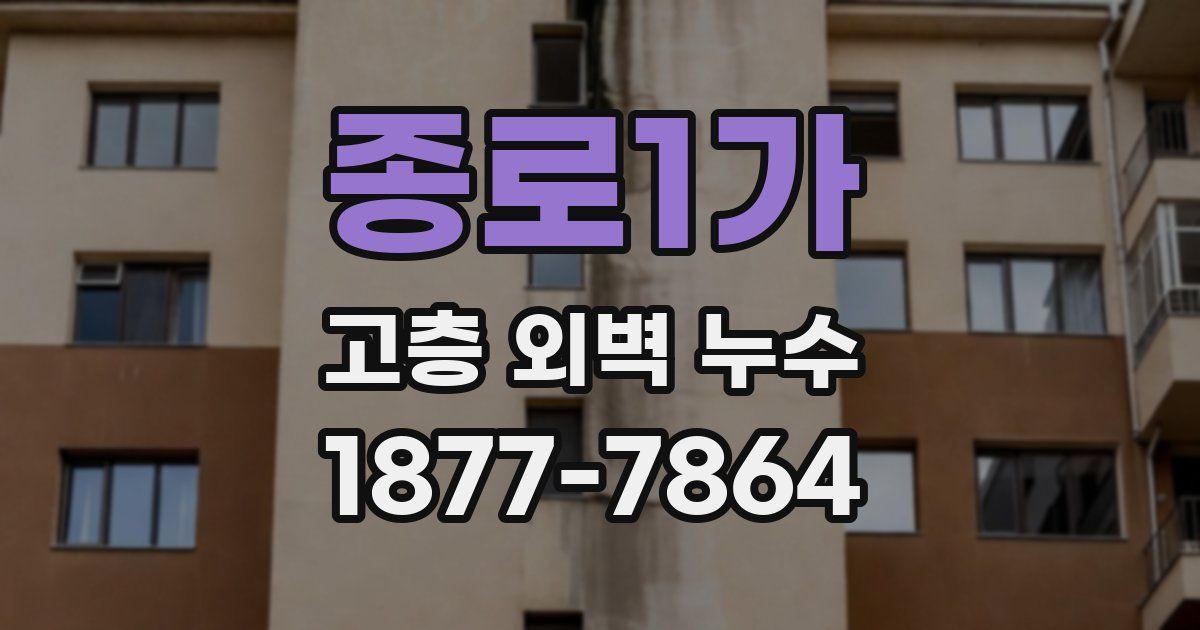 종로1가 고층 외벽 누수