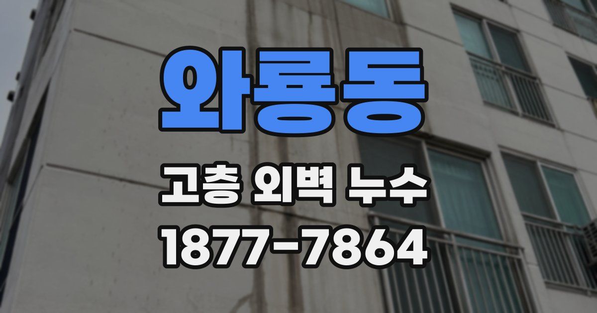 와룡동 고층 외벽 누수