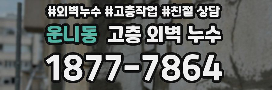운니동 고층 외벽 누수