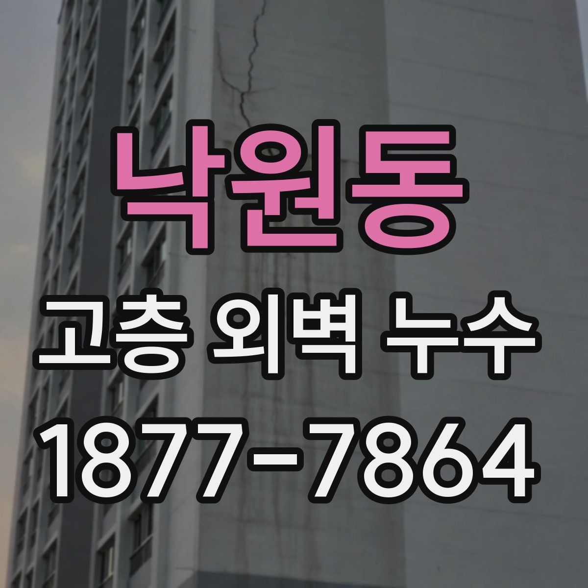 낙원동 고층 외벽 누수
