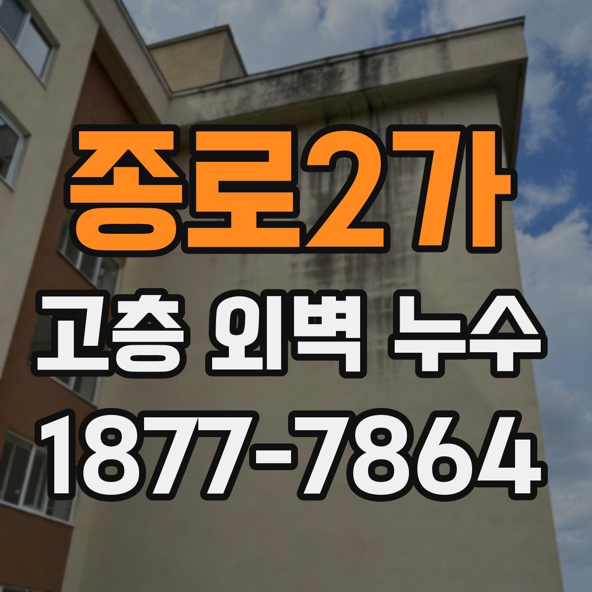 종로2가 고층 외벽 누수