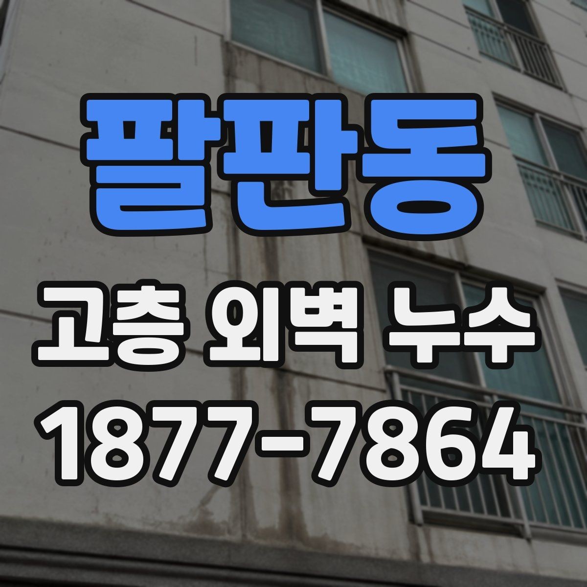팔판동 고층 외벽 누수 외벽 균열과 누수 흔적 살펴보기