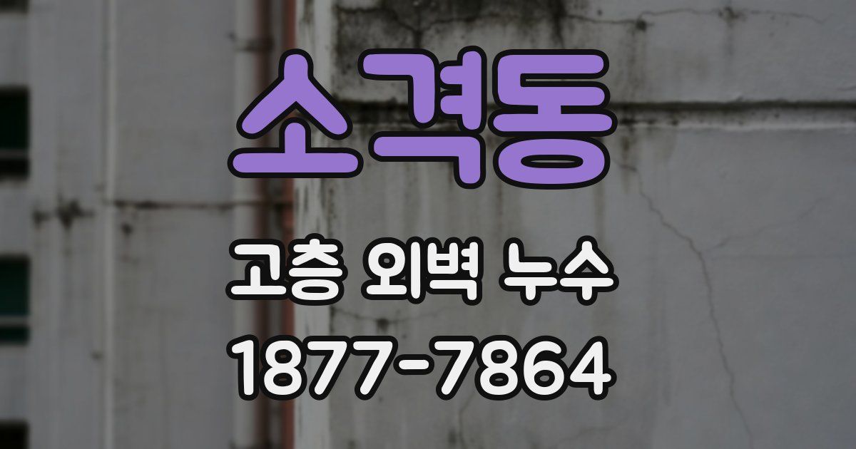 소격동 고층 외벽 누수
