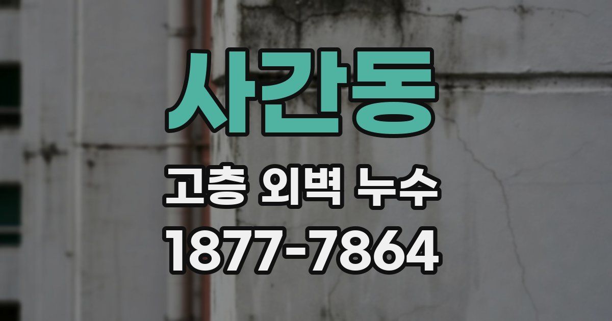 사간동 고층 외벽 누수